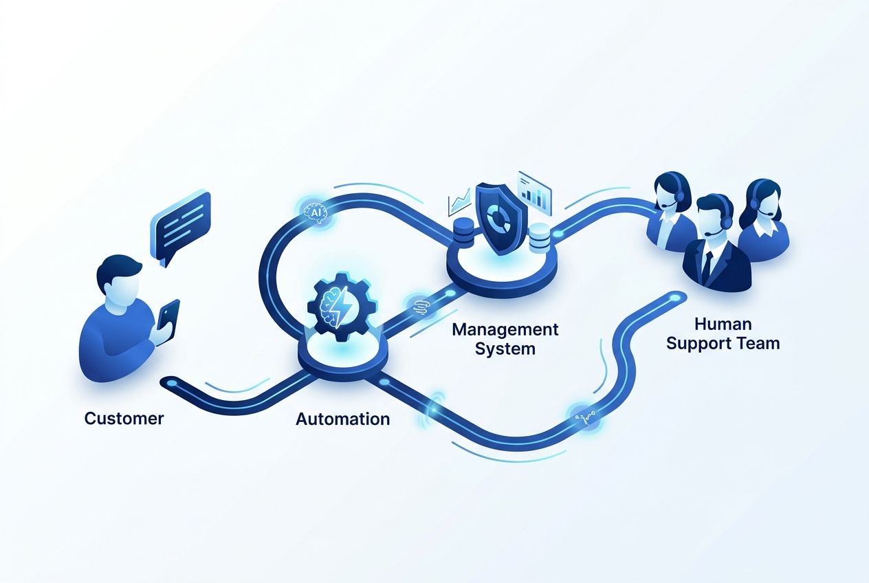 Fluxo visual de funcionamento da API oficial do WhatsApp em uma operação empresarial